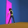cartoon stuck door