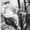 woman up high